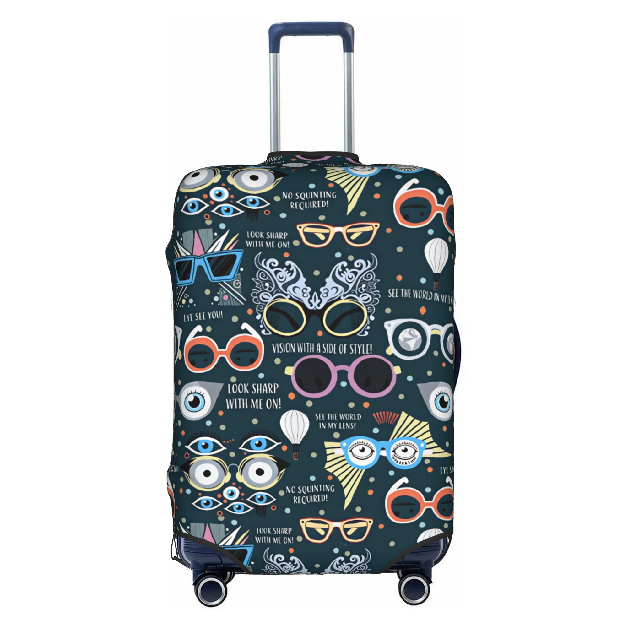 Quirky Travel Accessories - Optometrist Optician Luggage Cover Fashion Whimsical