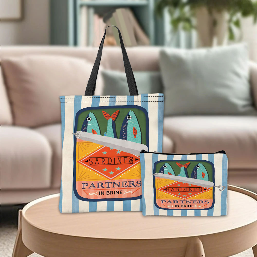 Travel Accessories Bag - Sardine Partners Graphic Handbag Cosmetic Pouch