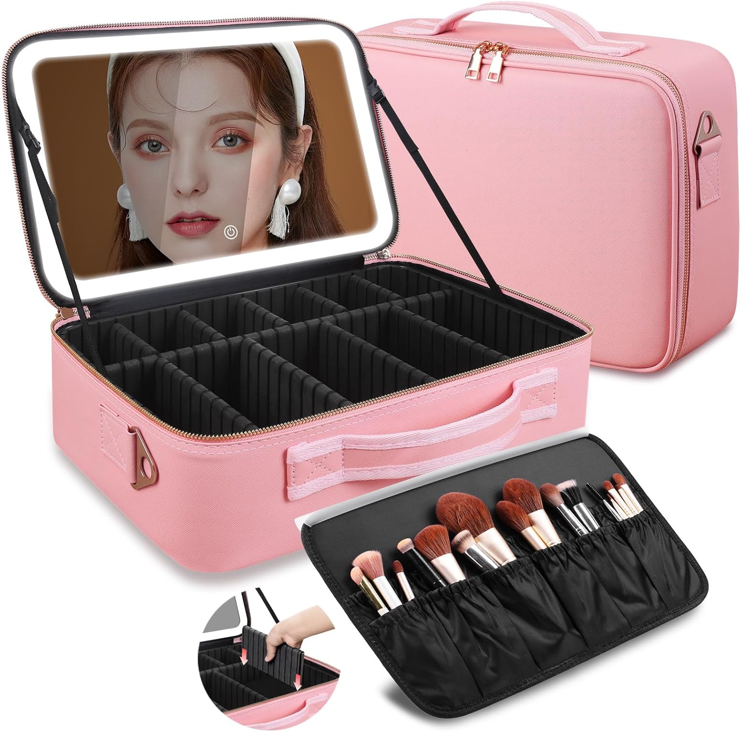 Travel Accessories Bag - Large Capacity Makeup Bag 15''X11'' with