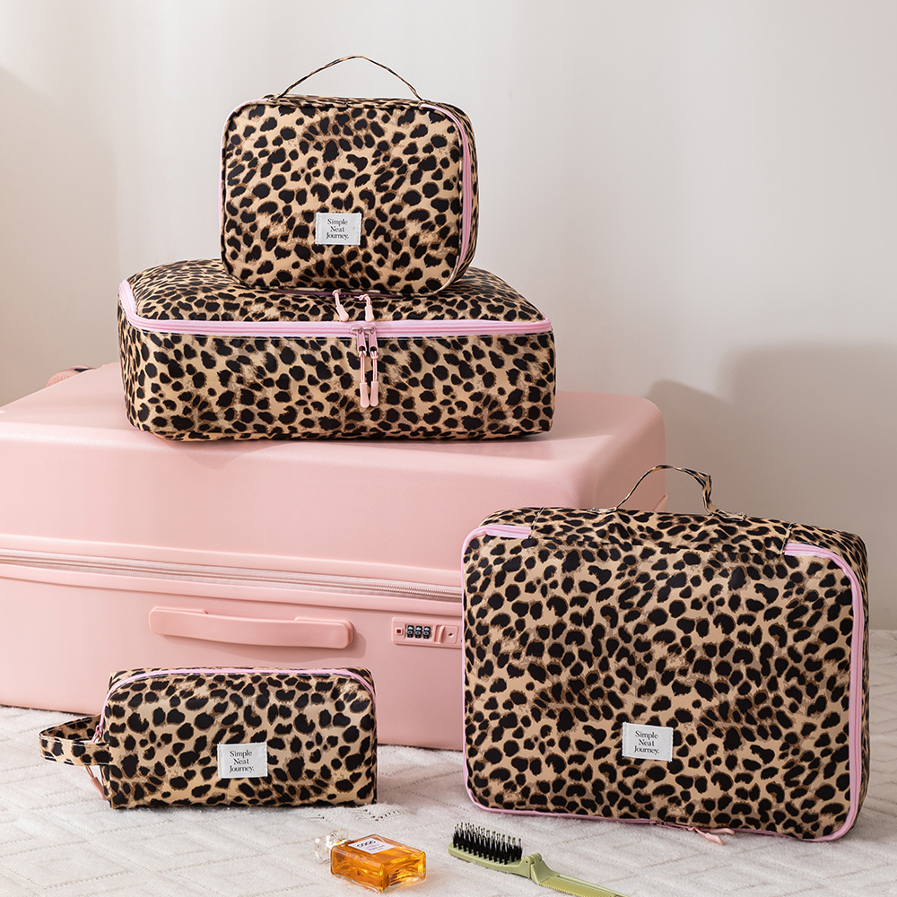 Leopard Makeup Bag Toiletry Cl - Travel Accessories Needed ulasan dan harga