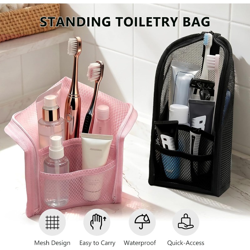 Mesh Toiletry Bag Breathable Q - Travel Accessories Bag ulasan dan harga