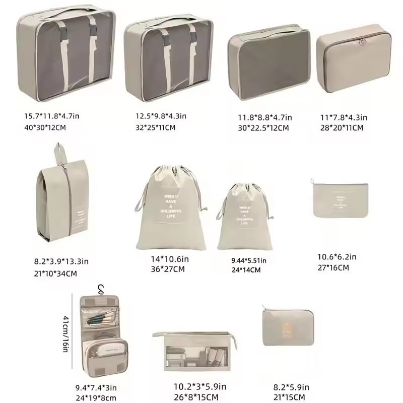 Travel Storage Bags Set 7/8/9/ - Travel Accessories Packing Cubes ulasan dan harga