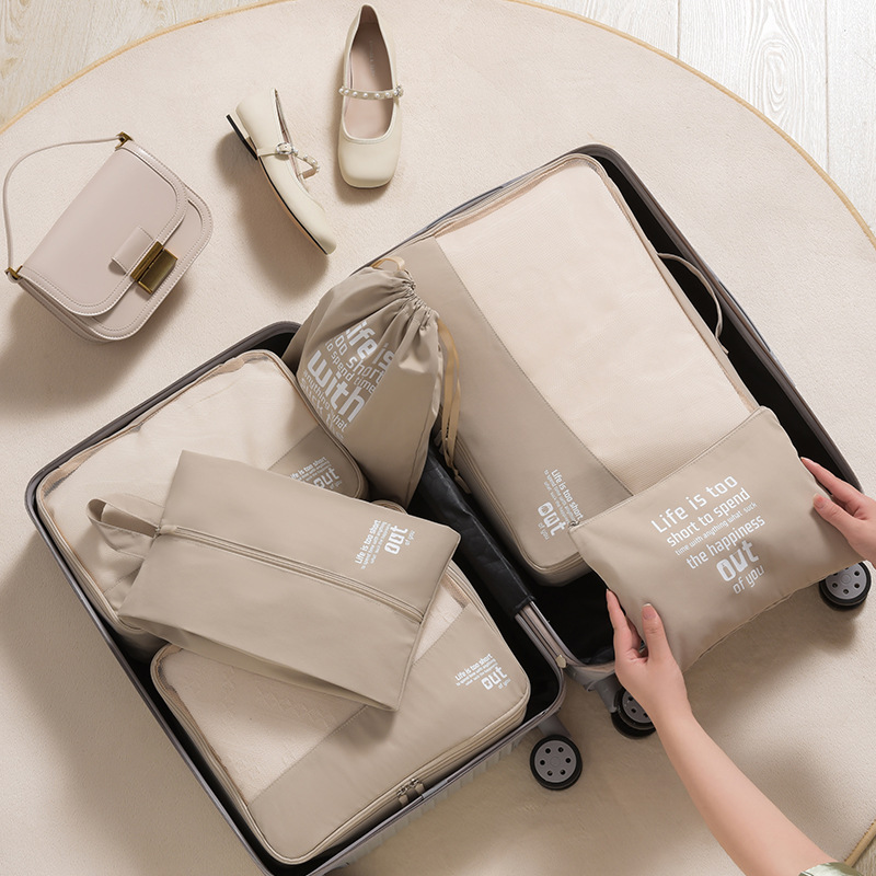 A QX2E 6 Pieces Travel Luggage - Travel Accessories Packing Cubes ulasan dan harga