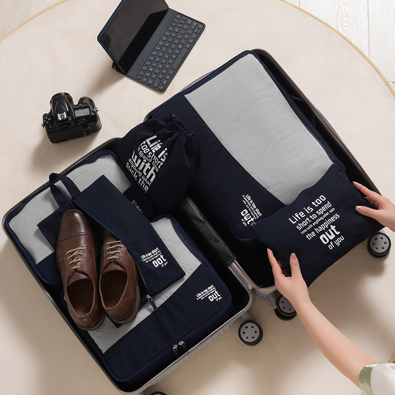 A QX2E 6 Pieces Travel Luggage - Travel Accessories Packing Cubes ulasan dan harga