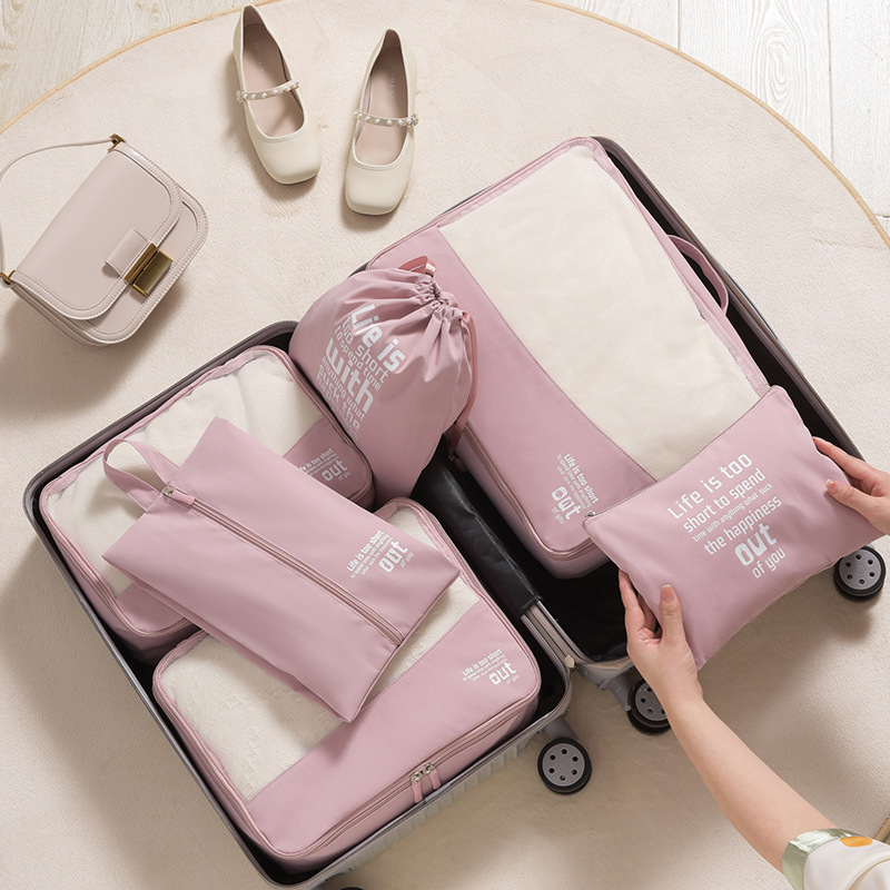 A QX2E 6 Pieces Travel Luggage - Travel Accessories Packing Cubes ulasan dan harga