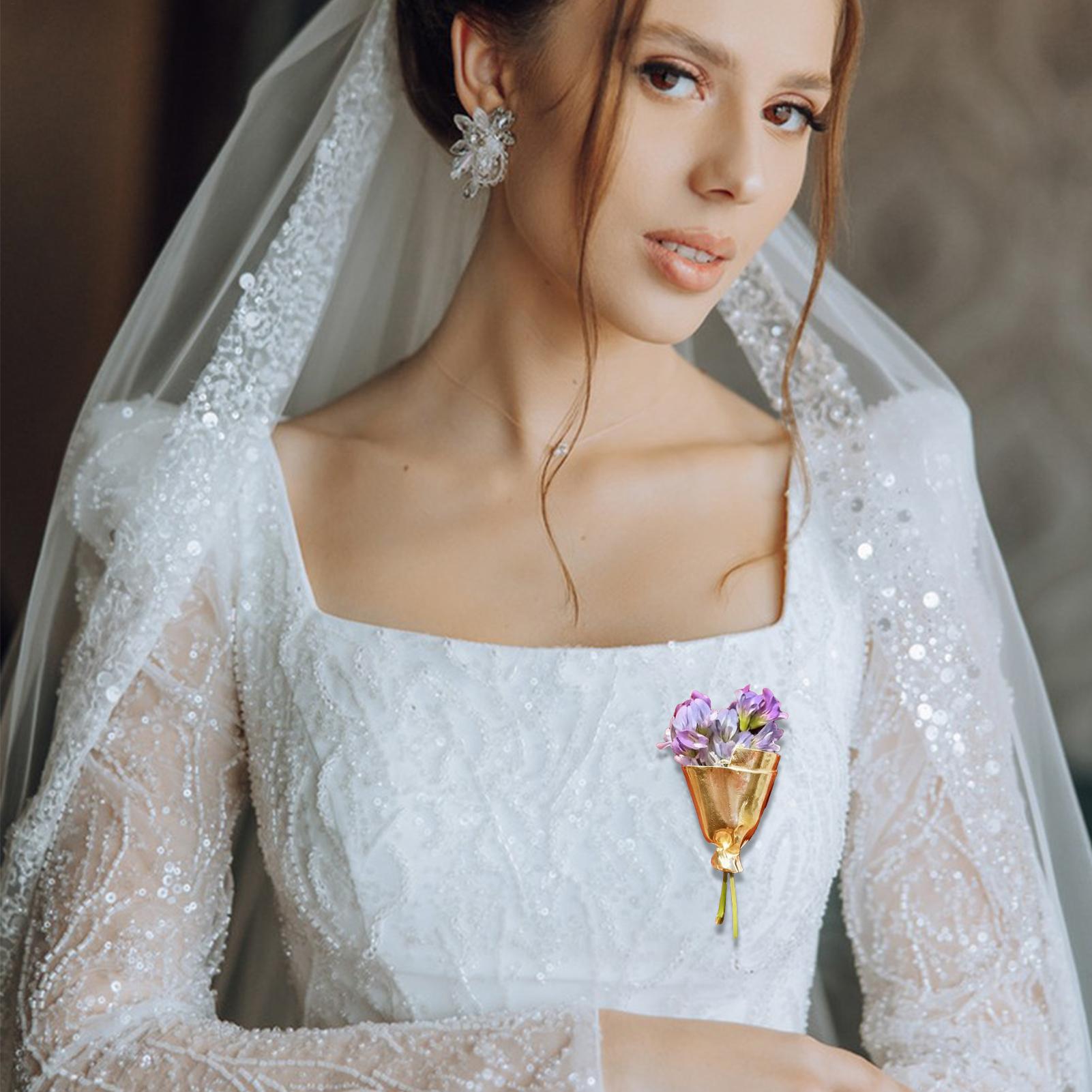 Women Flowers Bouquet Pins Bro - Travel Accessories India ulasan dan harga