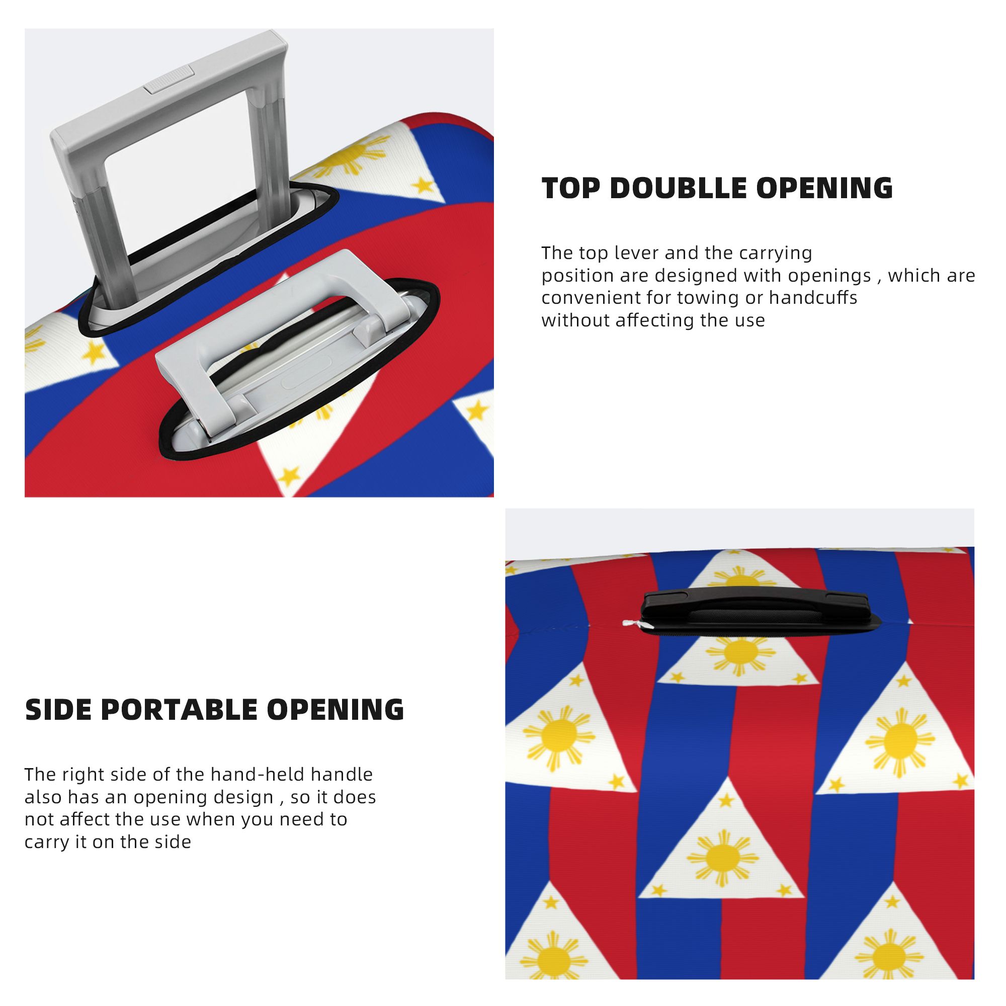 Philippines Flag Luggage Cover - Travel Accessories Philippines ulasan dan harga