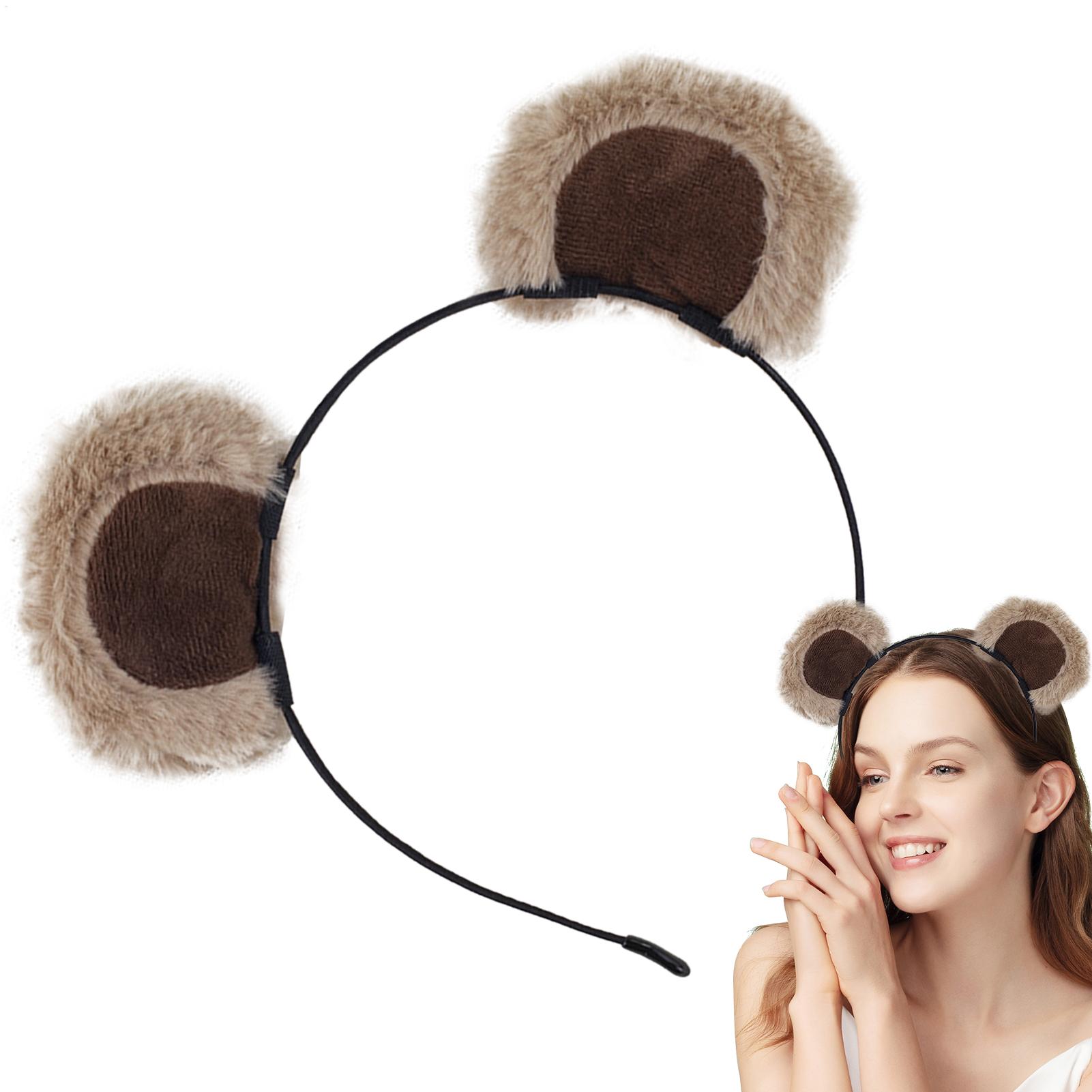 Plush Bear Ear Headbands Soft  - Travel Accessories For 4 Year Old ulasan dan harga
