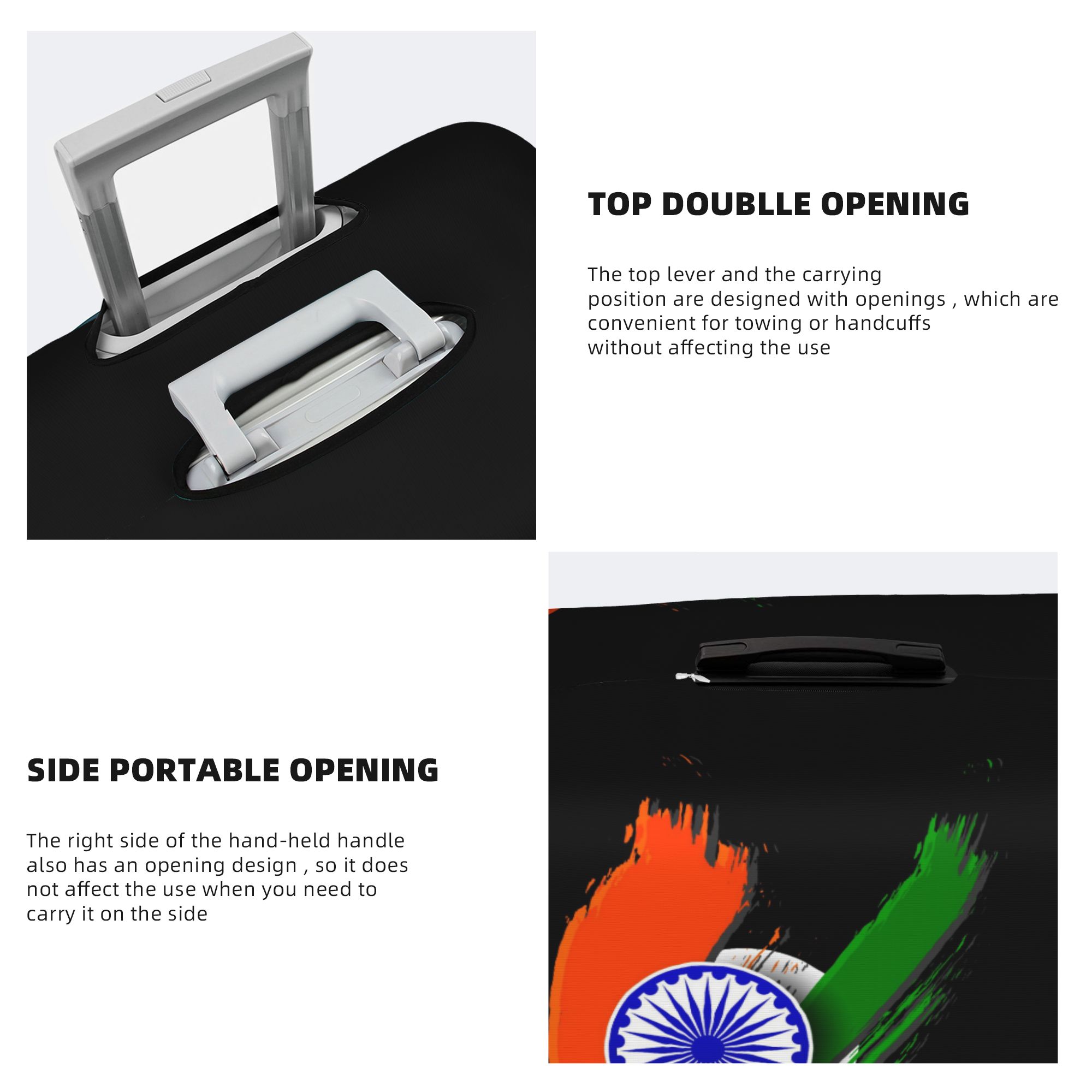 Flag Of Indias Suitcase Cover  - Travel Accessories India ulasan dan harga