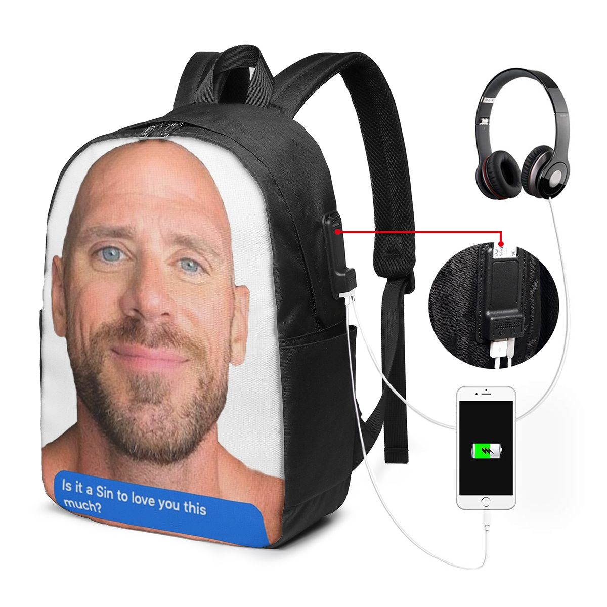 Johnny Sins Flirty Text Bubble - Travel Packing Accessories ulasan dan harga