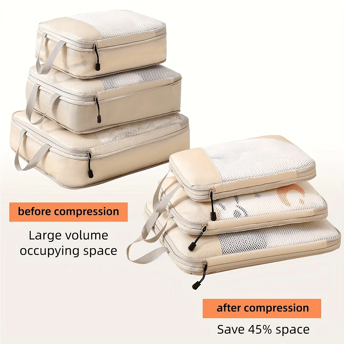 3-piece travel compression pac - Travel Accessories Packing Cubes ulasan dan harga
