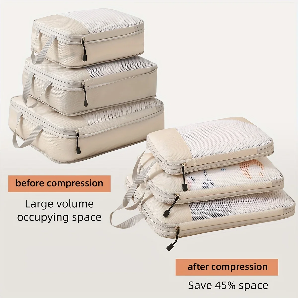 3-piece travel compression pac - Travel Accessories Packing Cubes ulasan dan harga