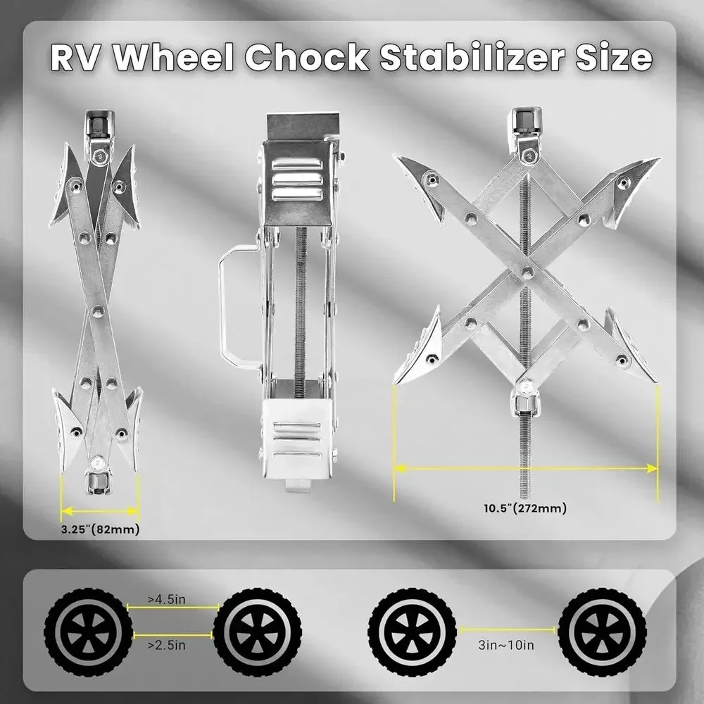 X-Shaped RV Wheel Chock Fit 3. - Travel Accessories Usa ulasan dan harga