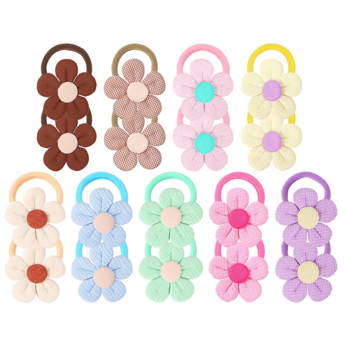18pcs Sunflower Hair Ties Kids - Travel Accessories For 4 Year Old ulasan dan harga