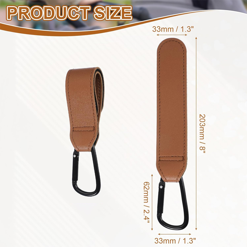 2Pcs Leather Cart Hooks Baby S - Travel Accessories For 4 Year Old ulasan dan harga
