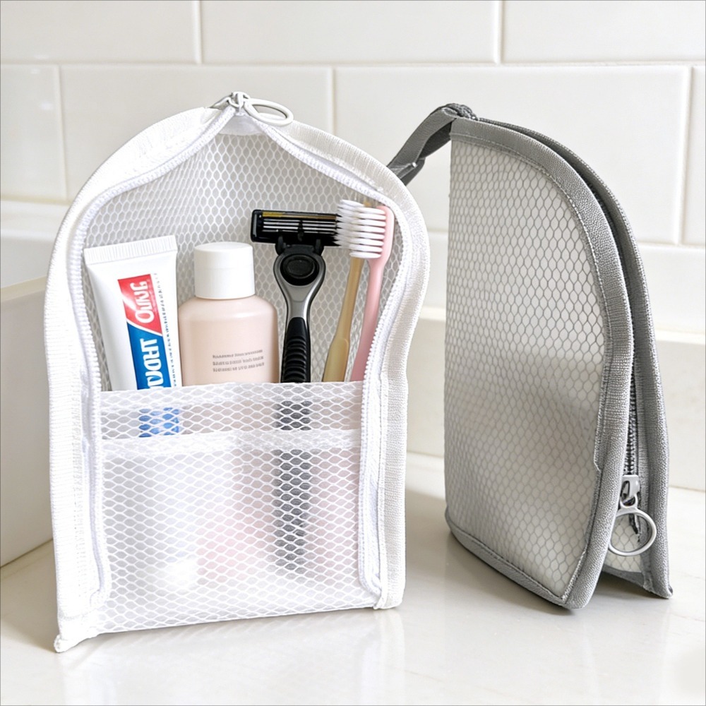 Mesh Toiletry Bag Breathable Q - Travel Accessories Bag ulasan dan harga