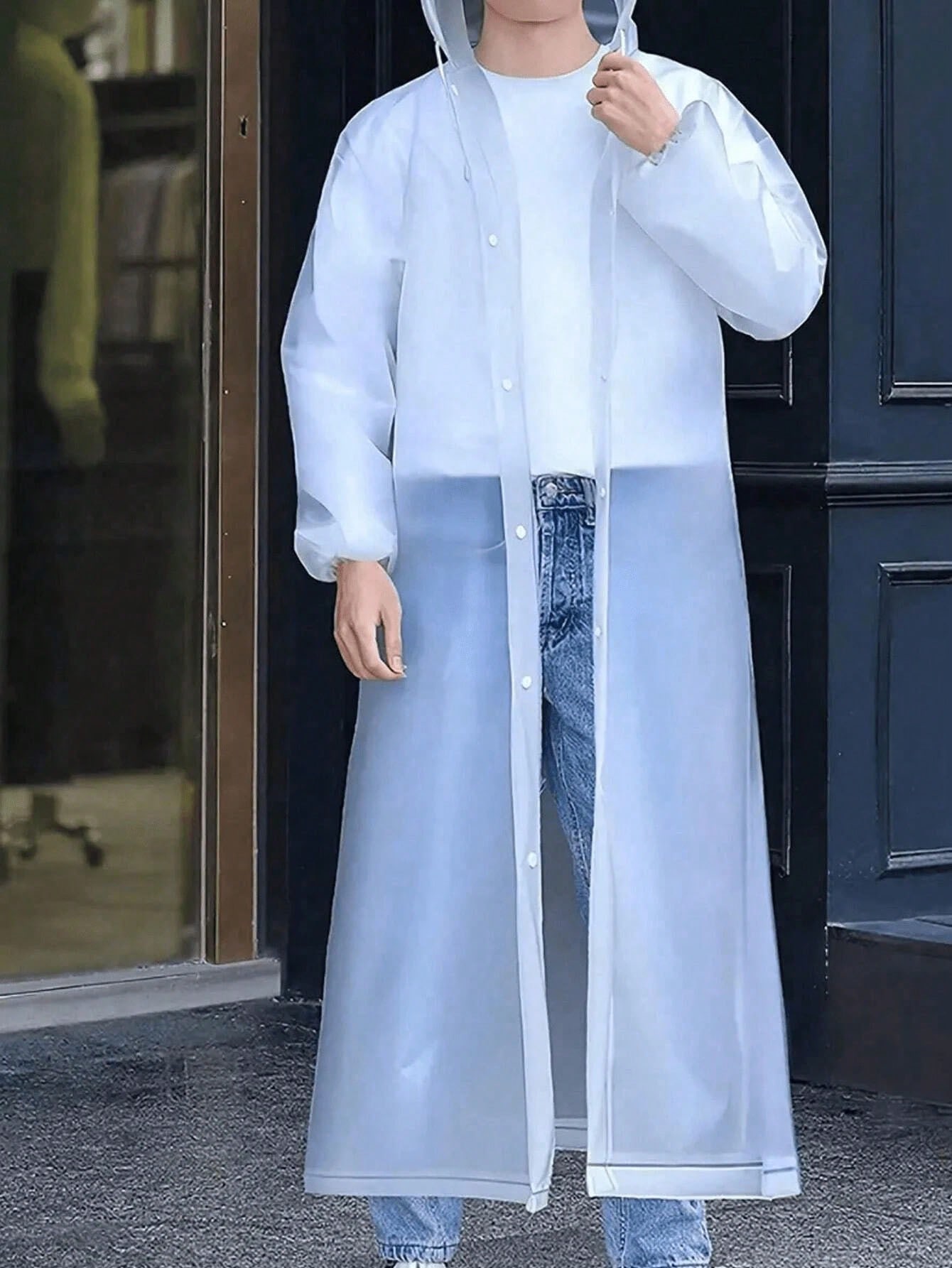 Long EVA Unisex Raincoat Thick - Travel Accessories Needed ulasan dan harga