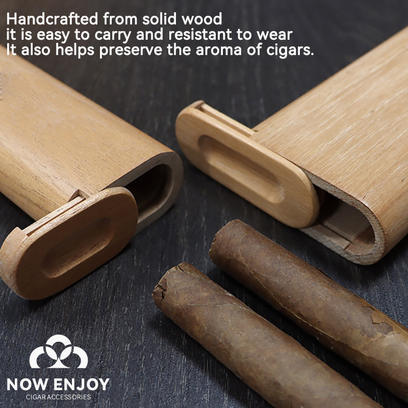 Portable Cigar Case Natural Ce - Travel Accessories Usa ulasan dan harga