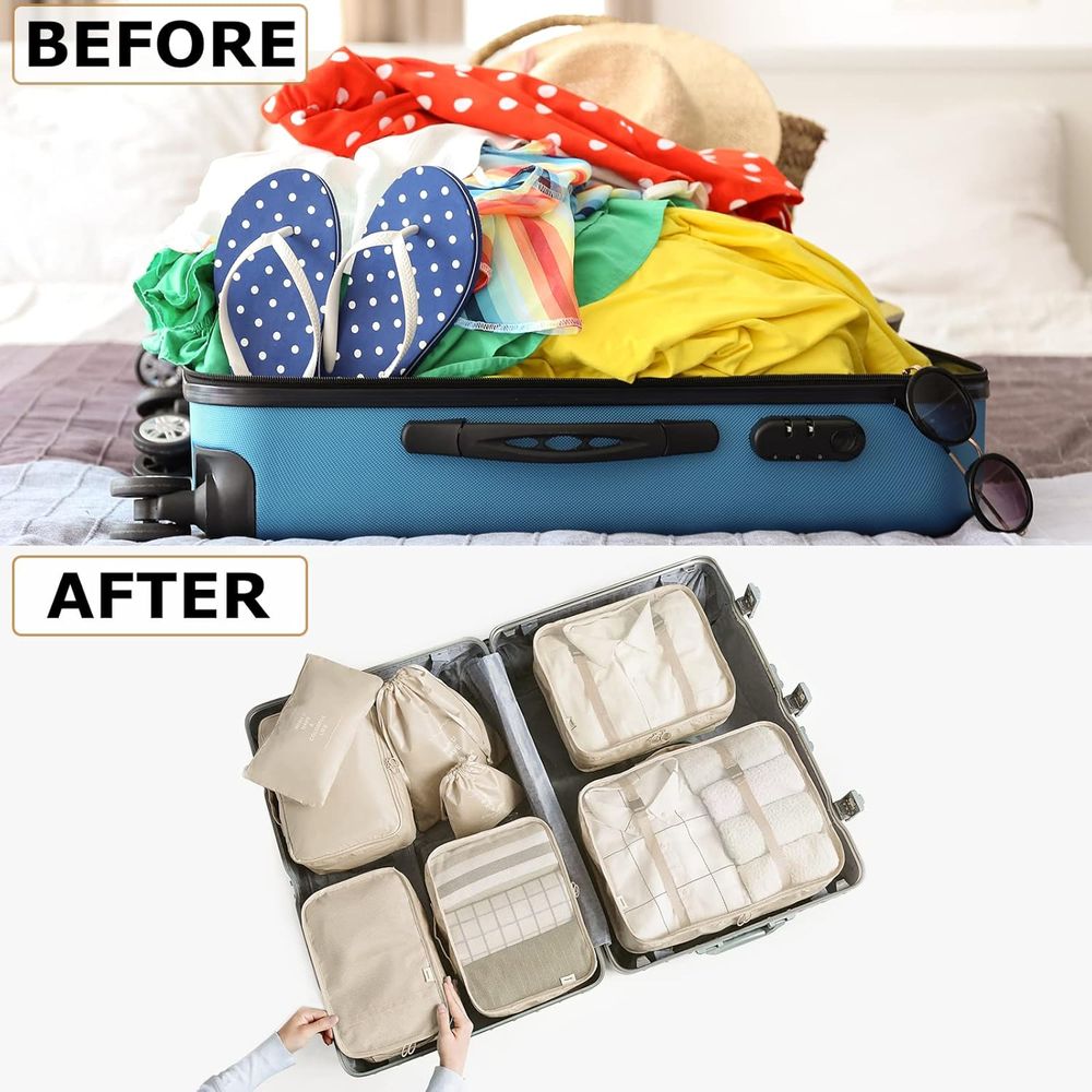 Set Packing Cubes or Suitcases - Travel Accessories Packing Cubes ulasan dan harga