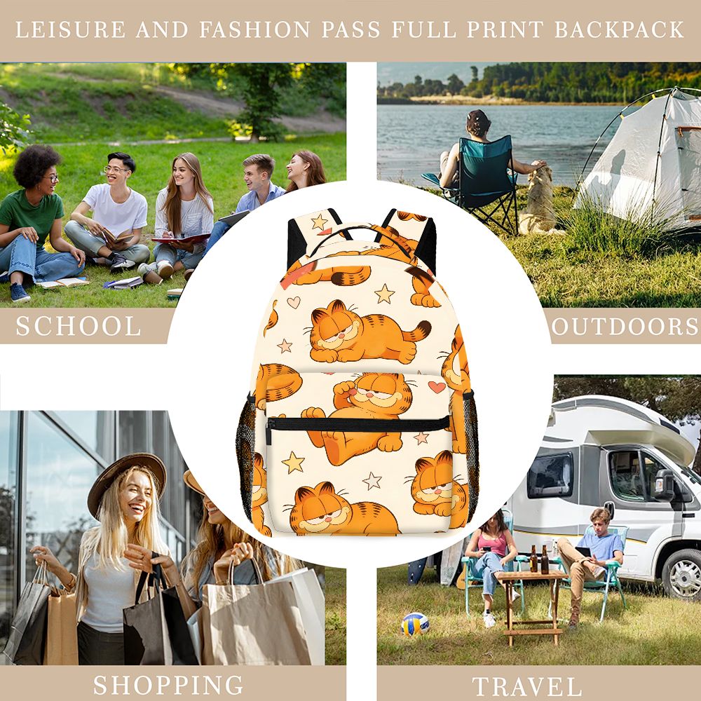 Funny Lazy Garfield Backpack S - Travel Packing Accessories ulasan dan harga