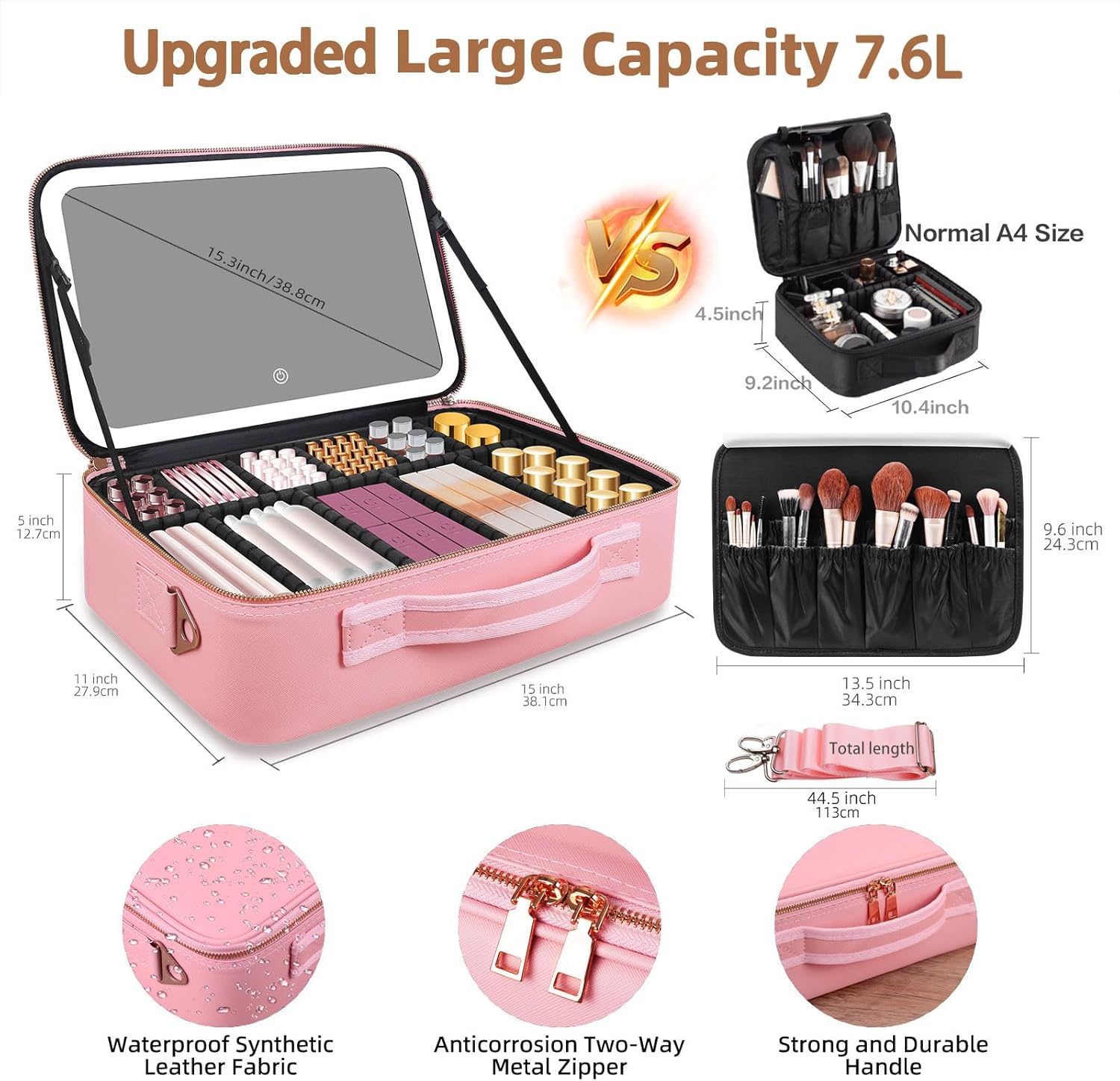 Large Capacity Makeup Bag 15'' - Travel Accessories Bag ulasan dan harga