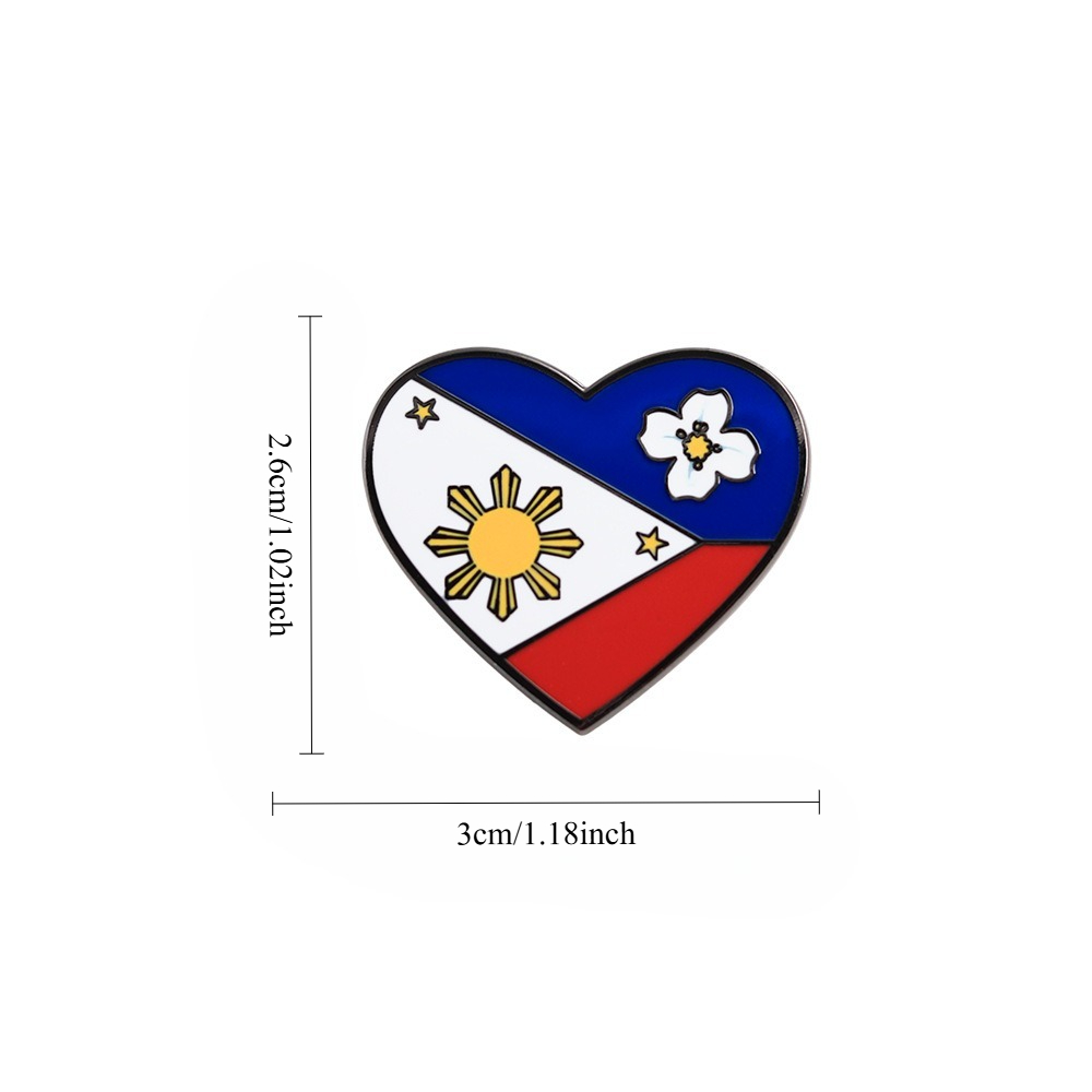1 Pc Philippines Heart Flag En - Travel Accessories Philippines ulasan dan harga
