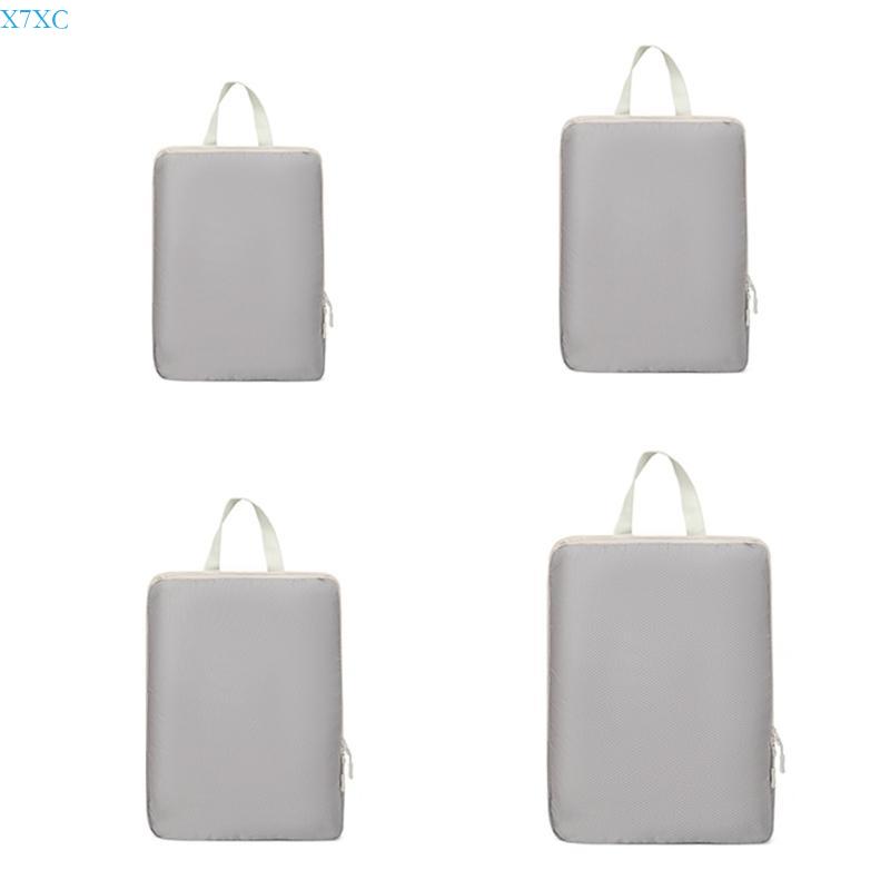 X7XC 4 Pcs/Set Suitcase Compre - Travel Accessories Packing Cubes ulasan dan harga