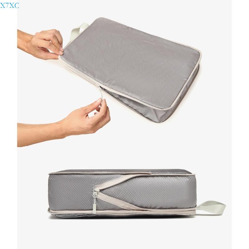 X7XC 4 Pcs/Set Suitcase Compre - Travel Accessories Packing Cubes ulasan dan harga